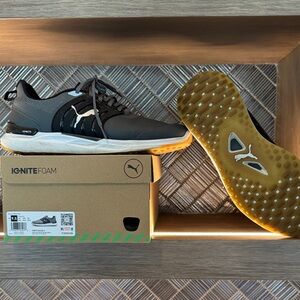 Puma Men's IGNITE ELEVATE 2 Black and Gray Golf shoes